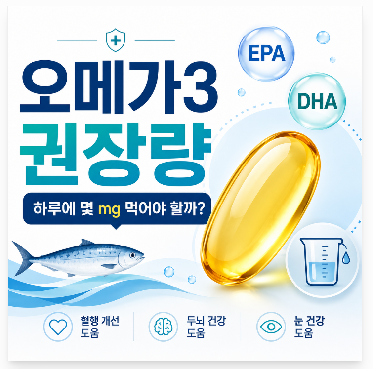 오메가3 하루에 몇 mg 먹어야 할까? EPA+DHA 권장량 약사가 알려드립니다