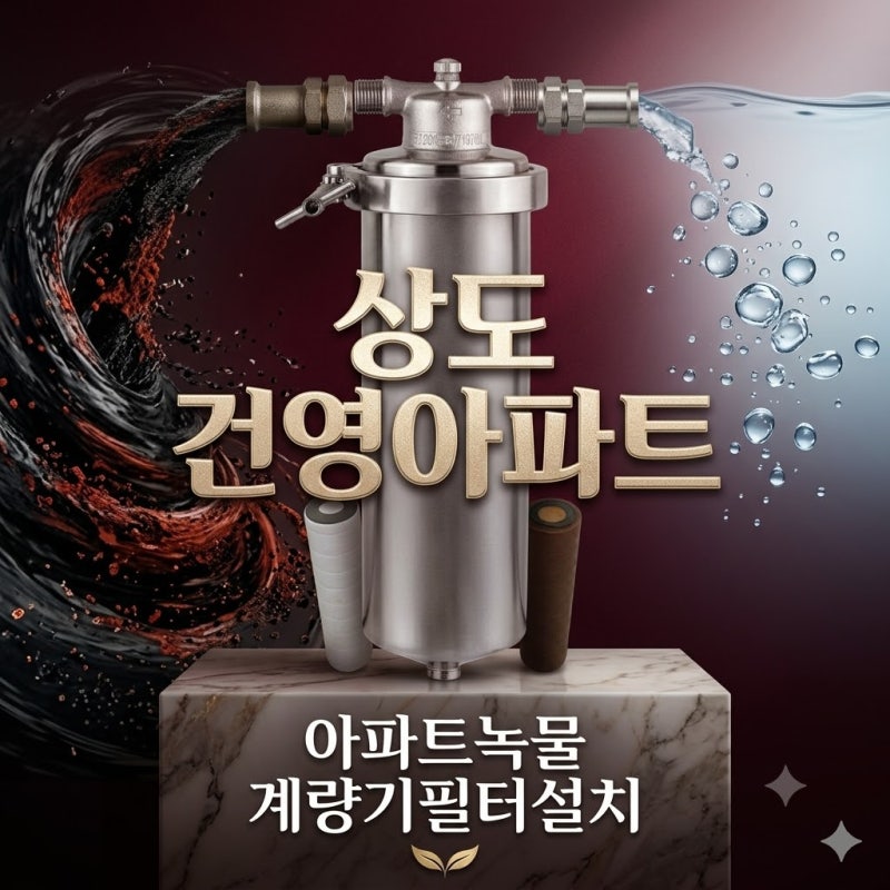 동작구 수도계량기필터 설치 아파트녹물·미세플라스틱 완벽 차단 솔루션: 상도건영아파트....