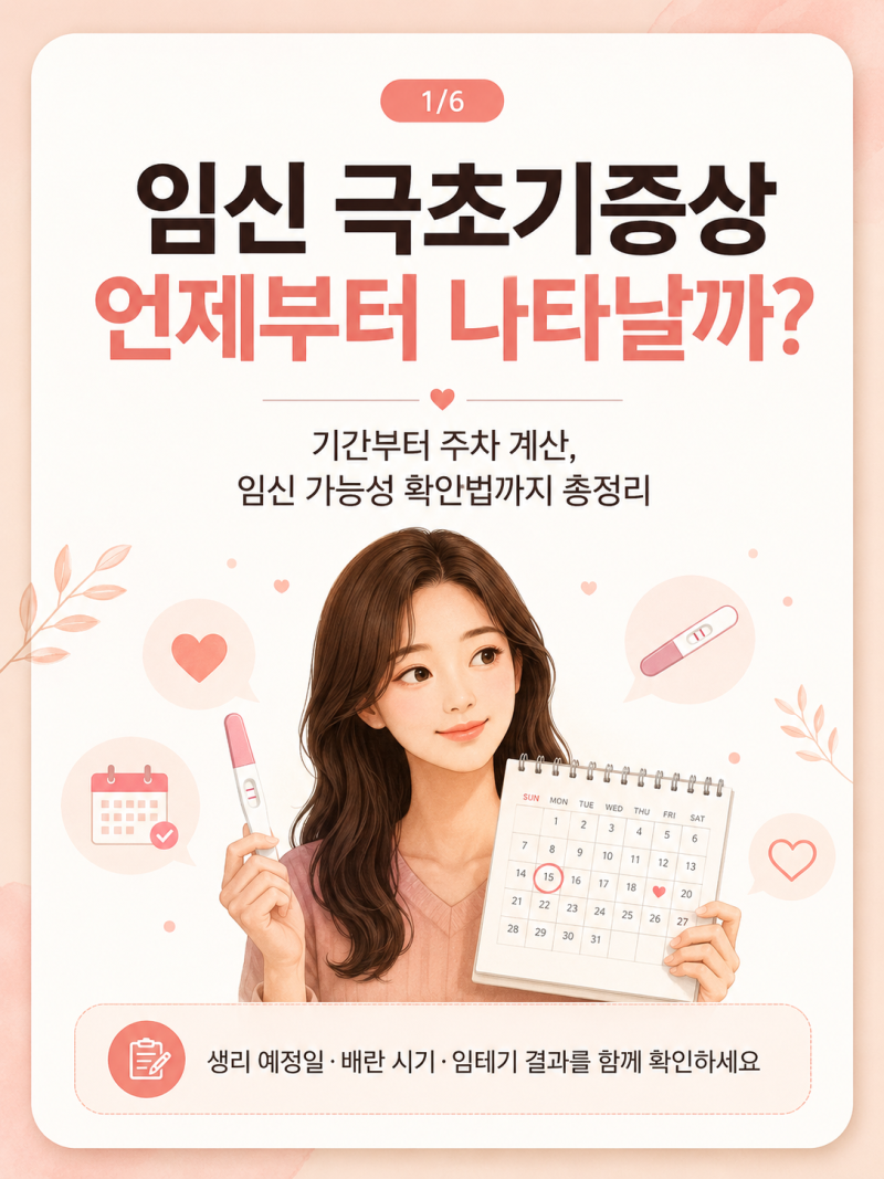 임신 극초기증상 기간부터 주차 계산, 임신 가능성 확률까지 총정리