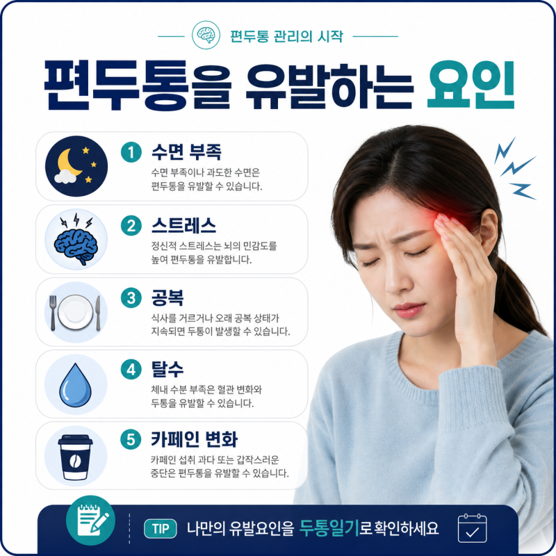 편두통 증상, 원인, 치료, 약 등 핵심정리
