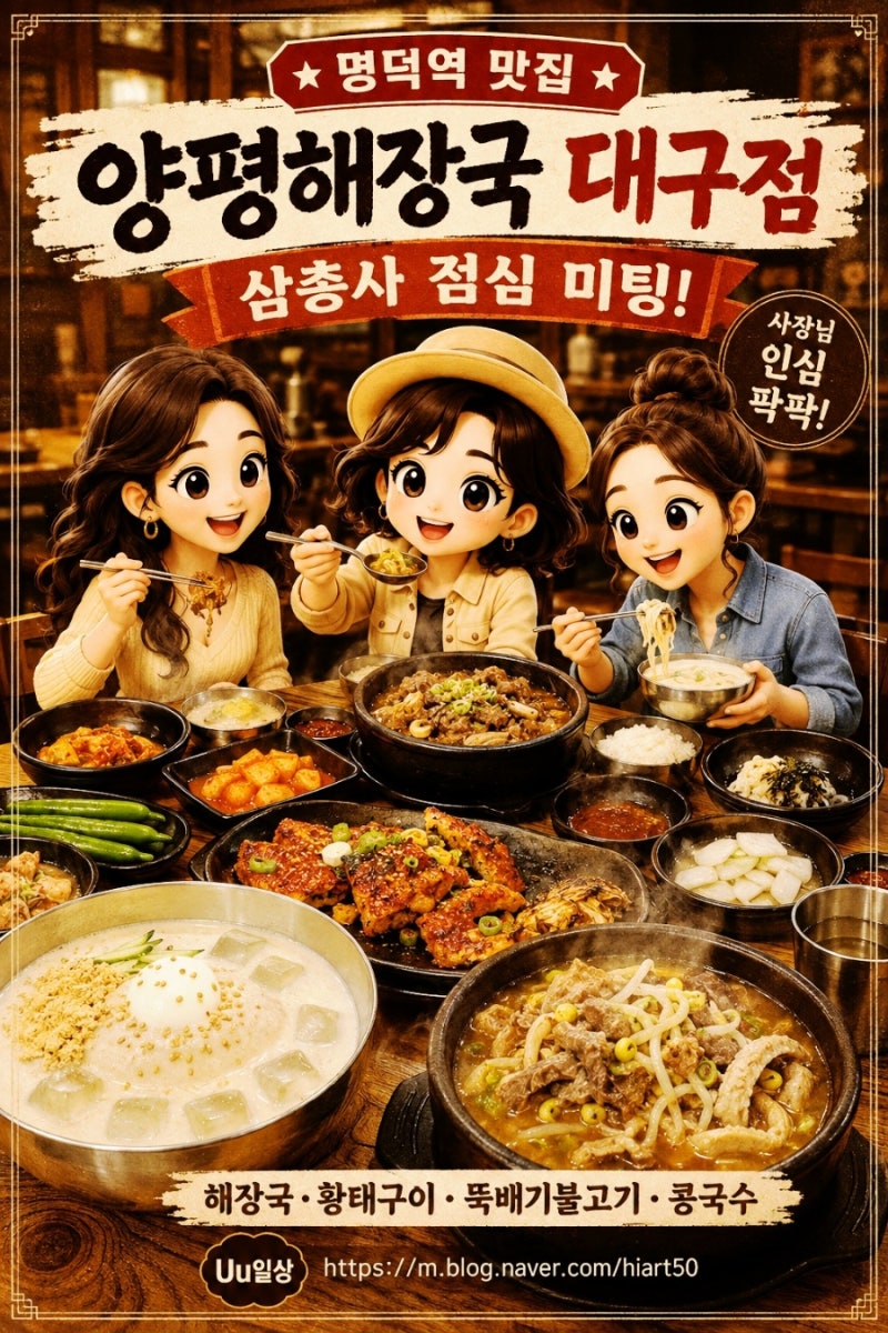 [명덕 맛집]양평해장국 대구점｜셀프바까지 푸짐한♡ 명덕역 24시 맛집