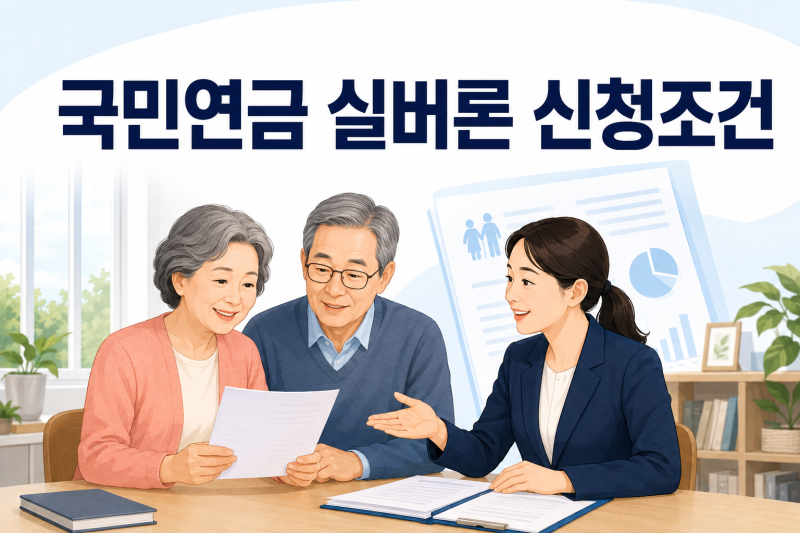 국민연금 실버론 대출 신청조건｜2026 한도 1,000만원·금리 2.92%