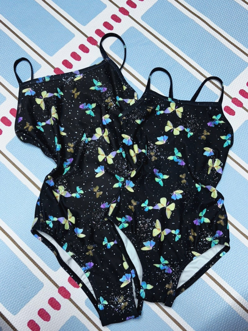 르망고 프시케 미드나잇 블랙 발레백 & 르망고 키즈 프시케 오픈백 모녀수영복 리뷰