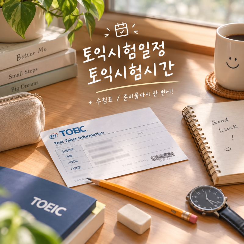 2026 토익시험일정 시험시간, 수험표 준비물까지 확인하세요