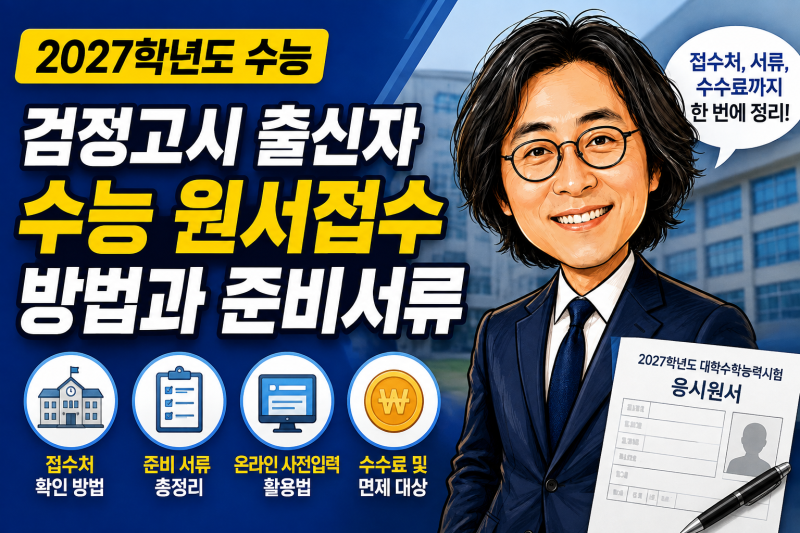 검정고시 출신자의 수능 원서접수 방법과 준비 서류