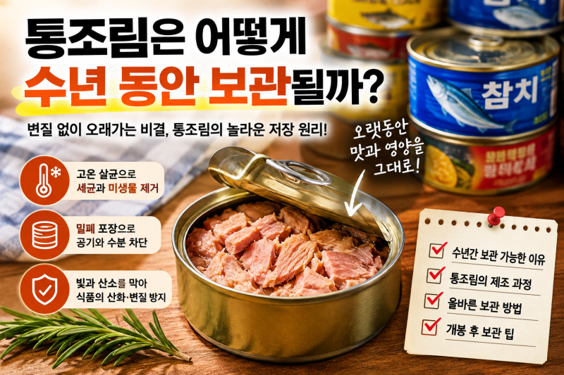 통조림은 어떻게 수년 동안 보관될까?