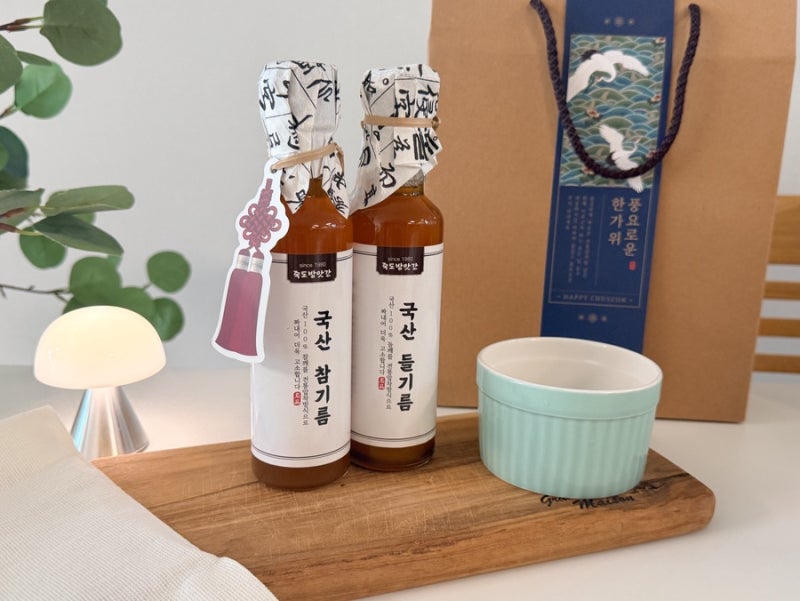 추석선물 국산참기름 선물세트 추천 저온압착 고급포장 끝내주는 죽도방앗간