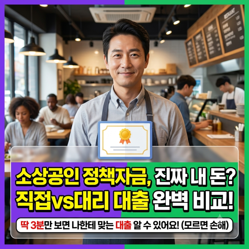 소상공인 정책자금 직접대출 vs 대리대출 차이점과 승인 빠른 신청 절차