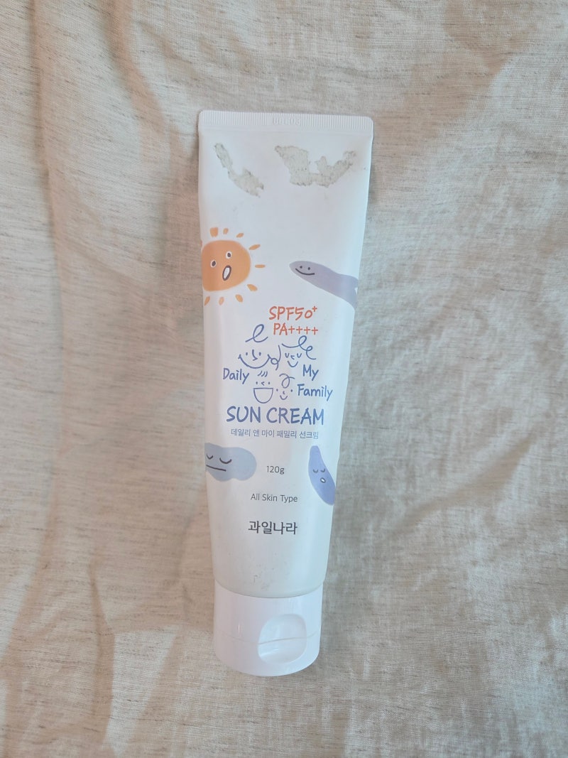 다이소 썬크림 과일나라 데일리 앤 마이 패밀리 선크림 후기
