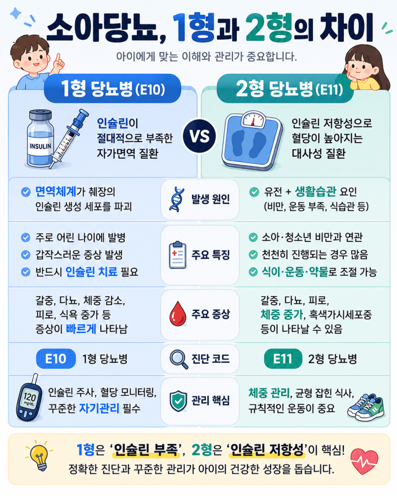 소아당뇨-1형·2형 보험금 완벽 정리