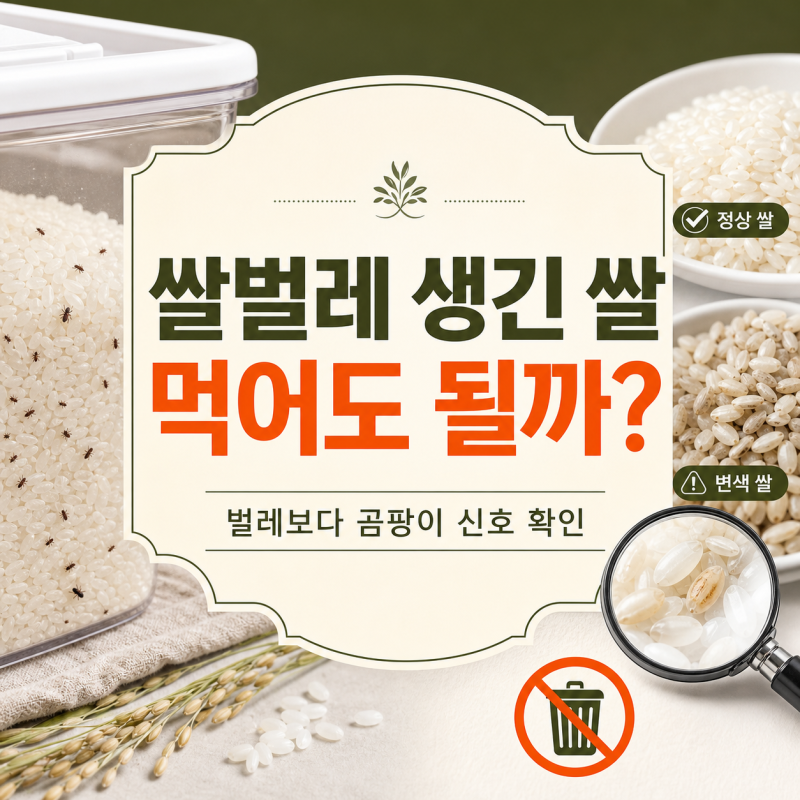 쌀벌레 생긴 쌀 먹어도 되나, 벌레보다 먼저 버려야 할 5가지 신호