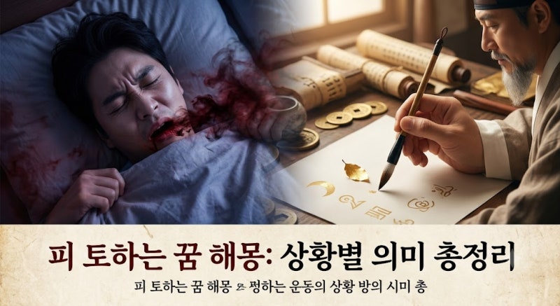 피를 한 움큼 토하는 꿈 해몽 : (상황별 해몽, 심리 상태, 주의할 점)