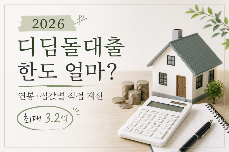 2026 디딤돌대출 한도 얼마? 연봉·집값별로 직접 계산해 보니