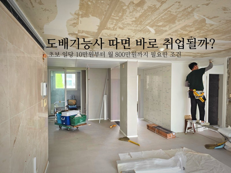 도배기능사 따면 바로 취업될까? 도배사 일당과 월 800만원의 진짜 조건