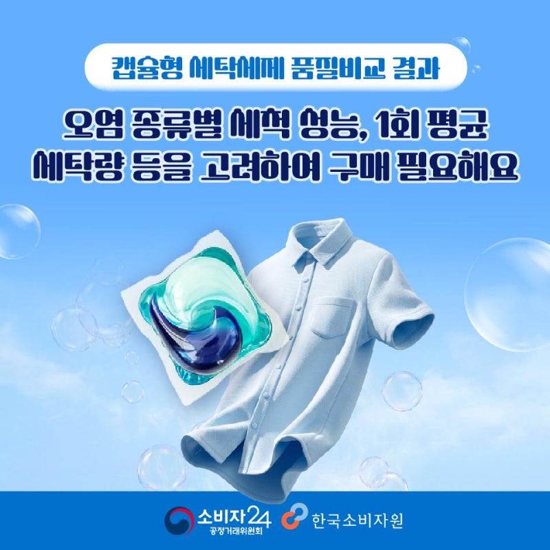 캡슐세제 한 번에 157원 VS 950원? 비싸다고 세정이 잘 되는 게 아니다?!