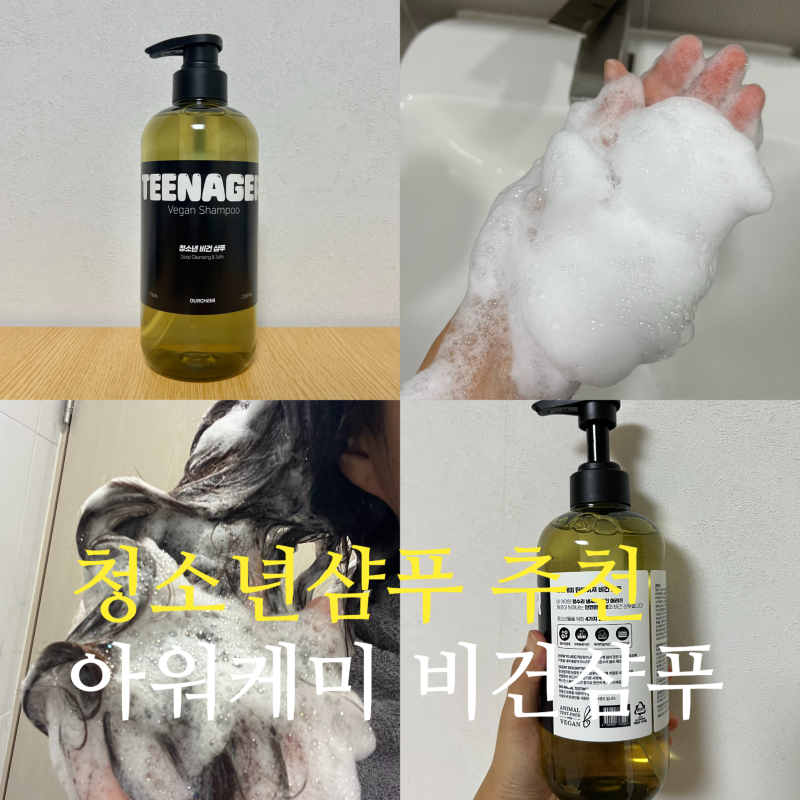 비듬없애는방법 청소년샴푸 청소년비듬샴푸 아워케미 틴에이저 비건샴푸 향좋은샴푸추천 ....