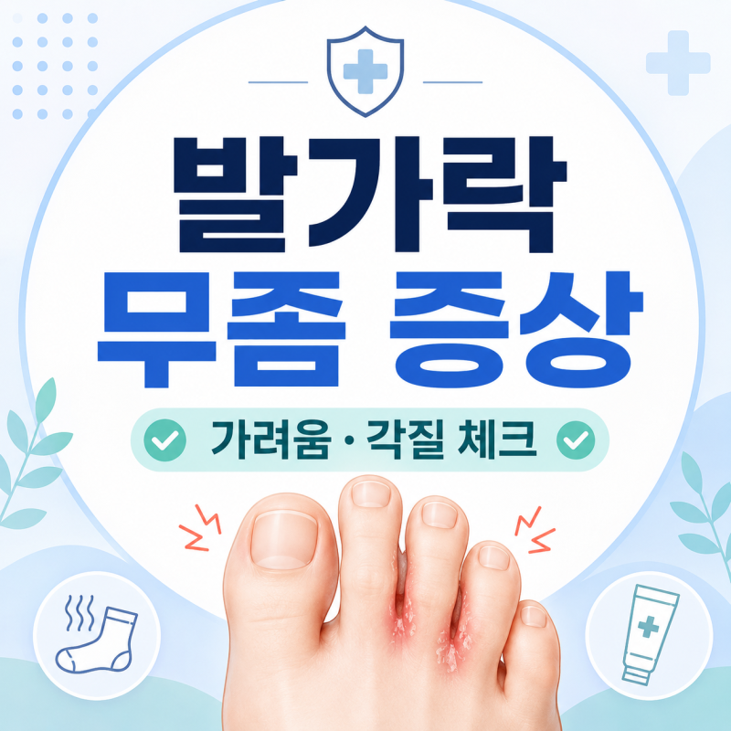 발가락 무좀 증상, 가려움·각질이 반복된다면 확인할 것