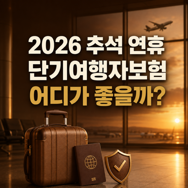 2026 추석 연휴 단기여행자보험 비교, 카카오·삼성·현대 어디가 좋을까?