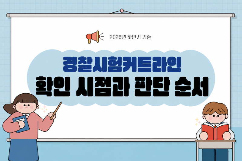 경찰시험커트라인 확인 시점과 판단 순서 정리