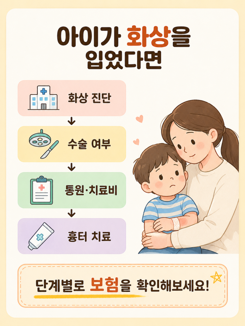 화상 흉터 레이저 실비 될까요? 화상진단비 받은 뒤 확인할 보험 5가지