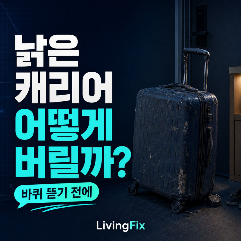 낡은 캐리어는 어떻게 버릴까? 바퀴를 떼기 전에 확인할 기준