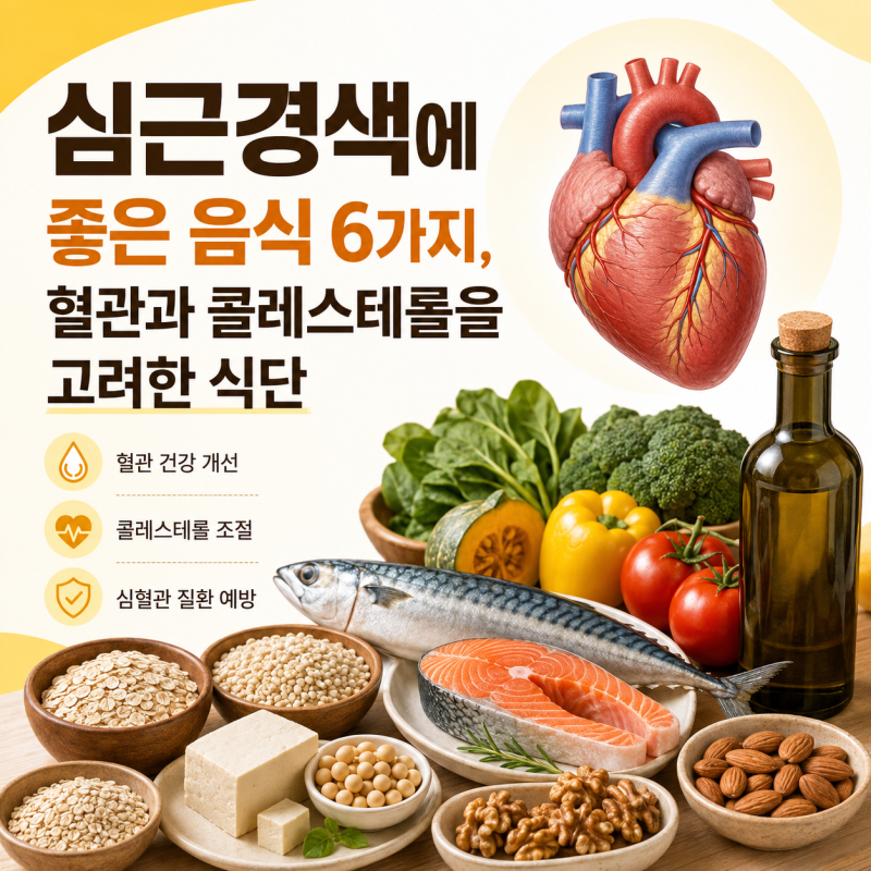 심근경색에 좋은 음식 6가지, 혈관과 콜레스테롤을 고려한 식단