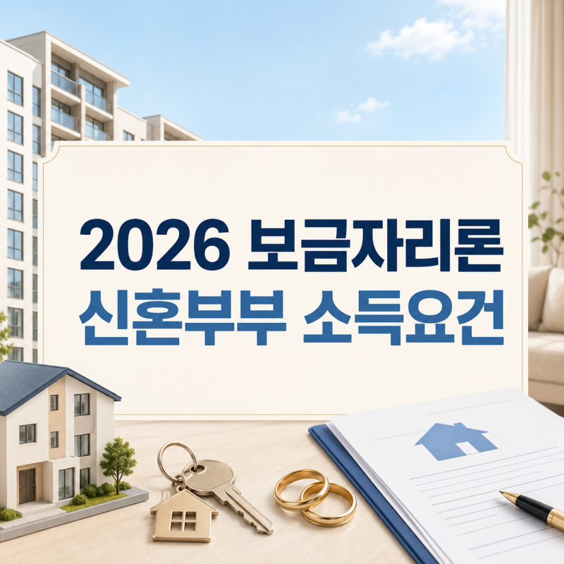 2026 보금자리론 신혼부부 소득요건｜8,500만원과 7,000만원 차이