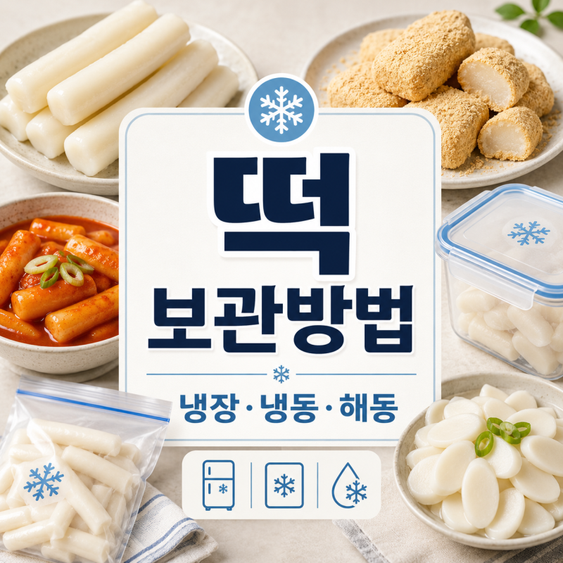 떡 보관방법, 냉장·냉동 보관기간과 해동하는 법