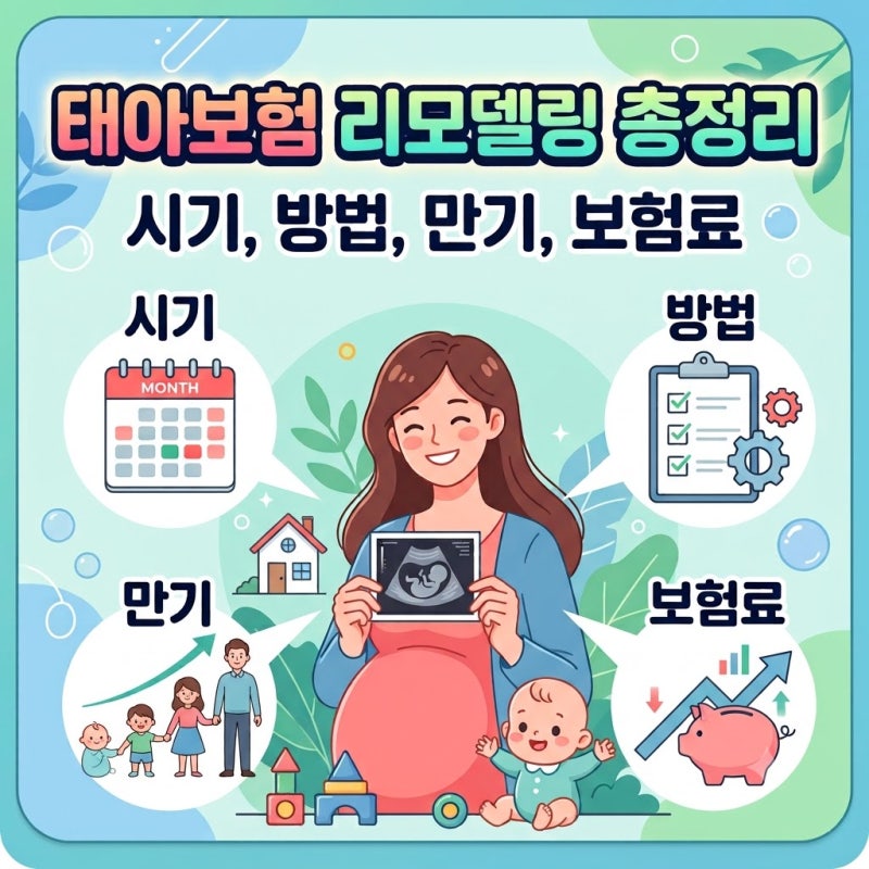 태아보험 리모델링 총정리 (시기, 방법, 만기, 보험료)