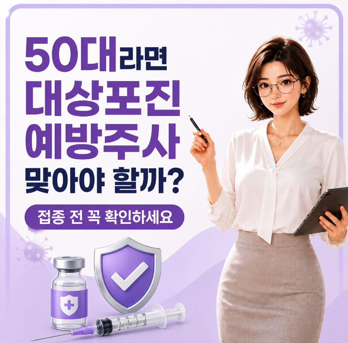 50대라면 대상포진 예방주사 맞아야 할까?｜접종 전 꼭 확인하세요