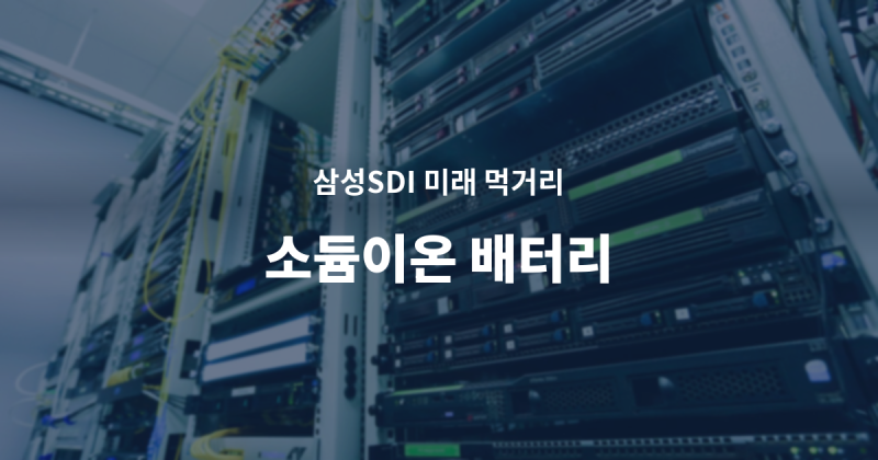 삼성SDI 소듐이온 배터리 미래 먹거리 지정과 국내 밸류체인 정리