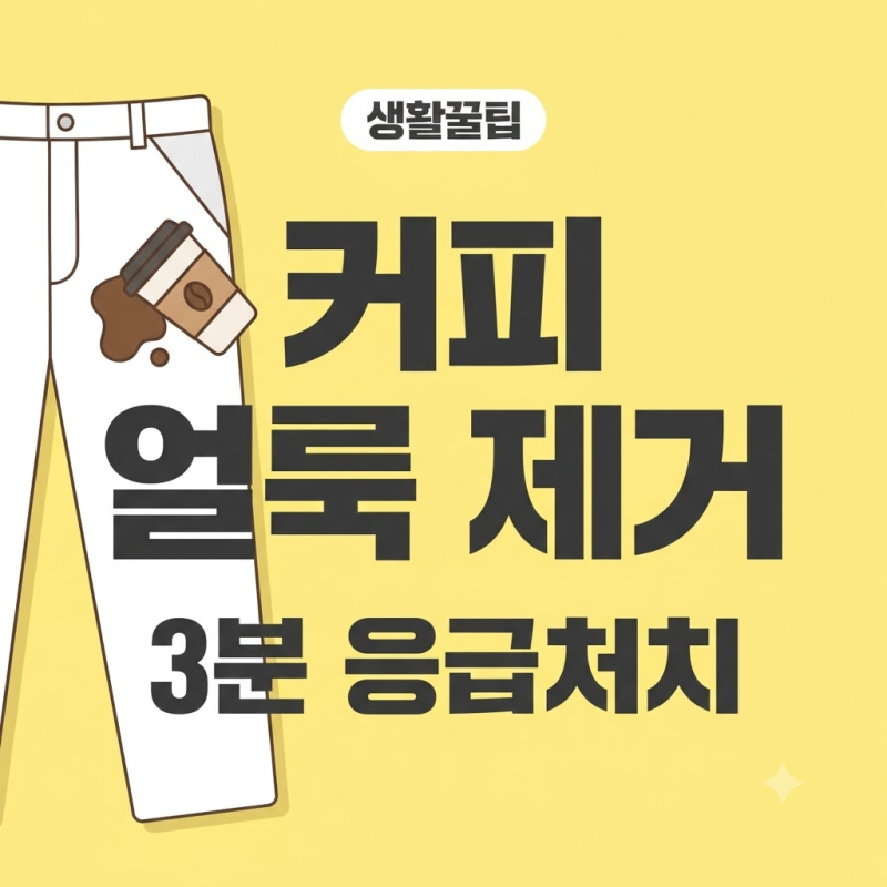 흰바지 얼룩제거, 출근길 커피 쏟았을 때 3분 응급처치와 완벽 세탁법 정리