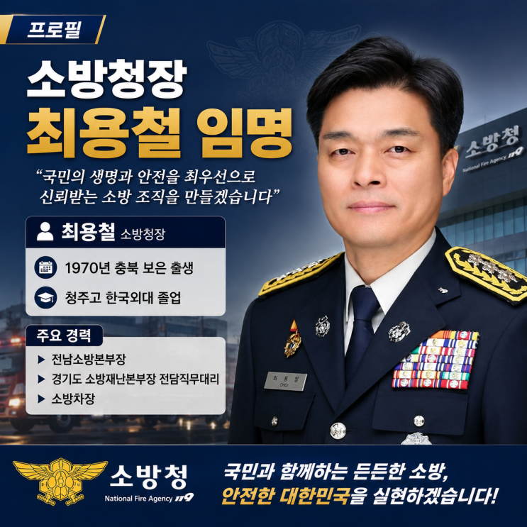 [프로필] 통상교섭본부장 박정성·<b>소방청장</b> <b>최용철</b> <b>임명</b>