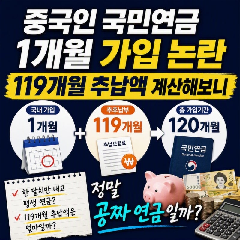 국민연금 추납 나도 가능할까? 대상 확인부터 119개월 비용 계산까지