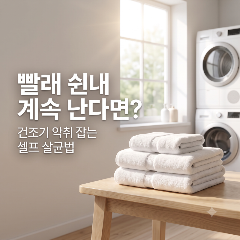 LG 건조기 쉰내 제거 및 빨래 악취 원인, 구연산 수건을 활용한 내부 살균 가이드