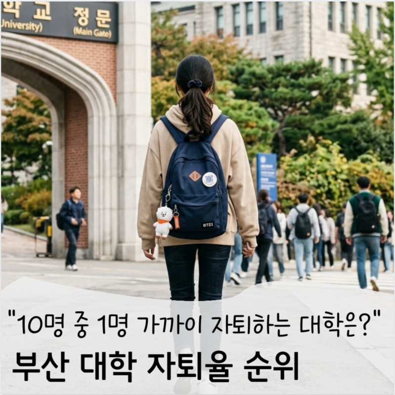 부산 자퇴율 높은 대학 순위/ 4년제 전문대 전체 대학 비교