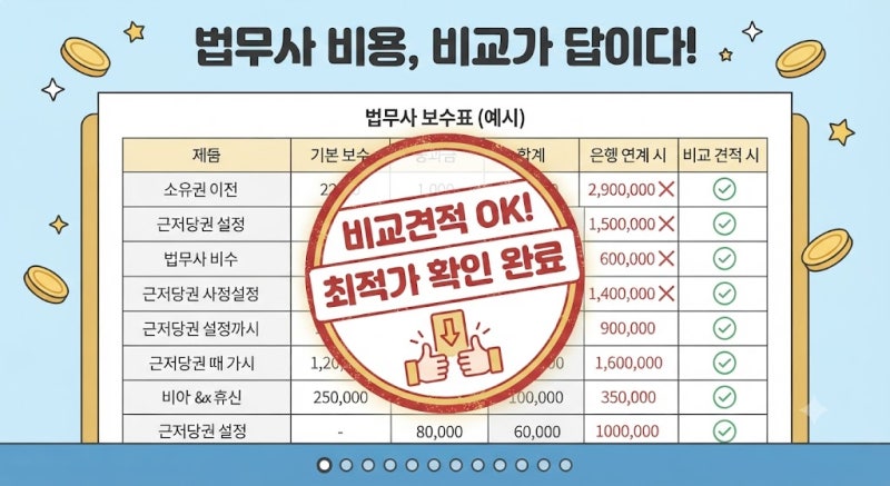 [실전 팁] 대출 실행 당일! 법무사 비용 아끼는 법 & 은행 자금 이동 실전 가이드