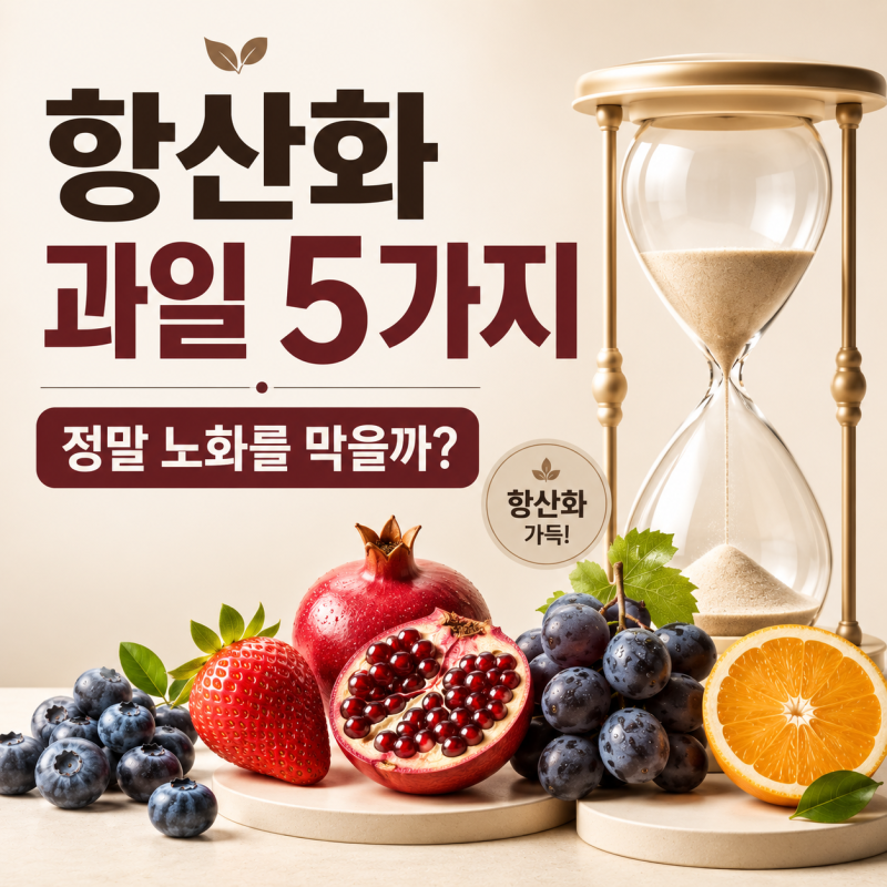 [항산화 과일 5가지] 정말 노화를 막을까? 효능·섭취량·먹는 법