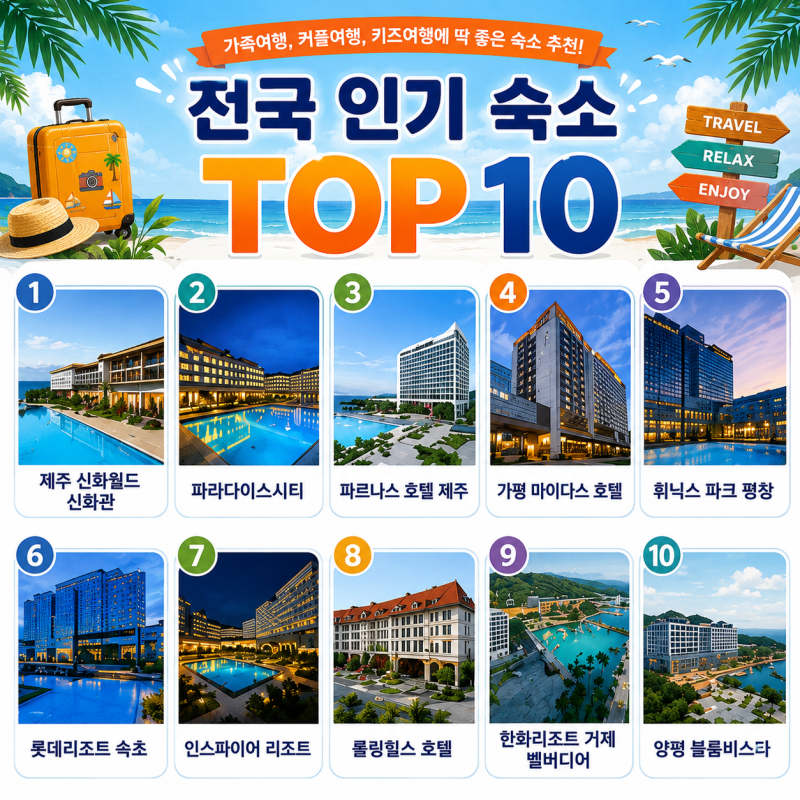 [2026 최신] 여름방학 아이랑 가기 좋은 국내 숙소 BEST 10 (워터파크부터 키즈 풀빌라까지!-feat. ....