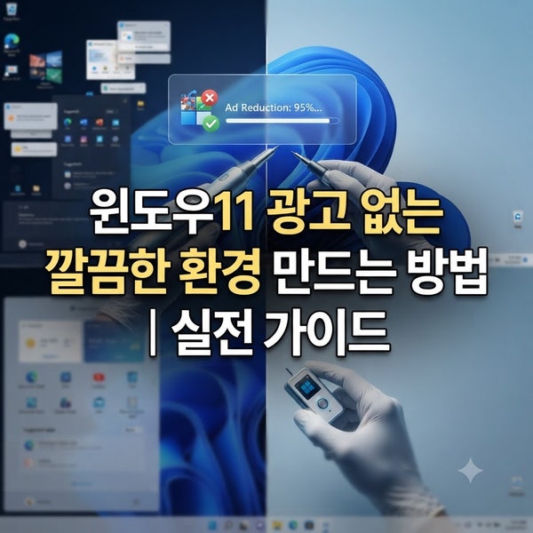 컴퓨터 윈도우11 광고 없는 깔끔한 환경 만드는 방법｜실전 가이드