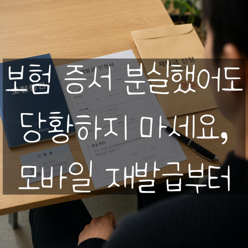 보험 증서 분실했어도 당황하지 마세요, 모바일 재발급부터 전국 방문 보장 점검까지 한 번....