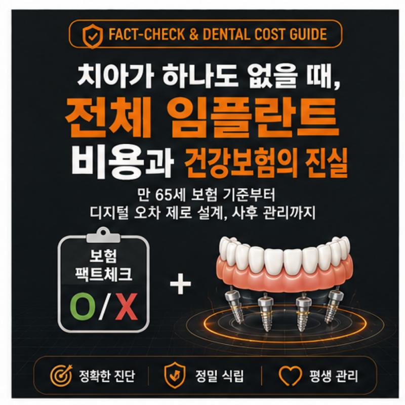 전체 임플란트 비용 틀니와 비교한다면