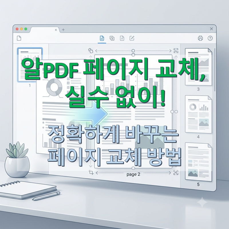 [PDF 꿀팁] 알PDF 페이지 교체 방법과 주의점 (드래그 앤 드롭 방식과 차이점)