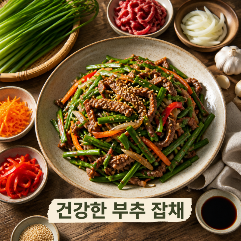 당면 없는 소고기 부추 잡채 초보자도 따라 하는 황금레시피