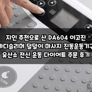지인 추천으로 산 DA604 이고진 바디슬리머 덜덜이 마사지 진동운동기구 유산소 전신 운동 다....