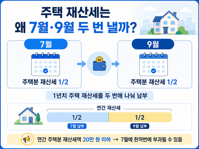 9월 재산세 납부기간｜7월에 냈는데 왜 또 내지? 주택 2기분·토지분 쉽게 설명