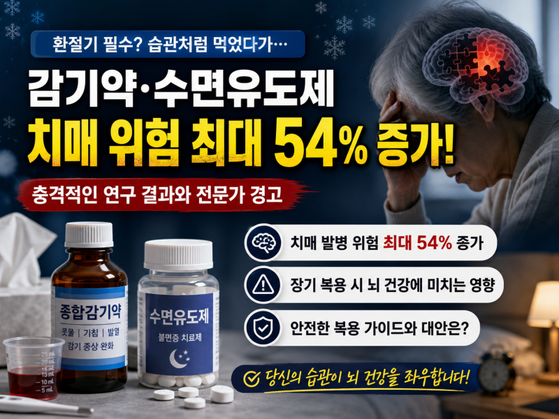 무심코 매일 먹던 감기약이 치매 위험을 54%나 높인다? 꼭 알아야 할 복용 상식