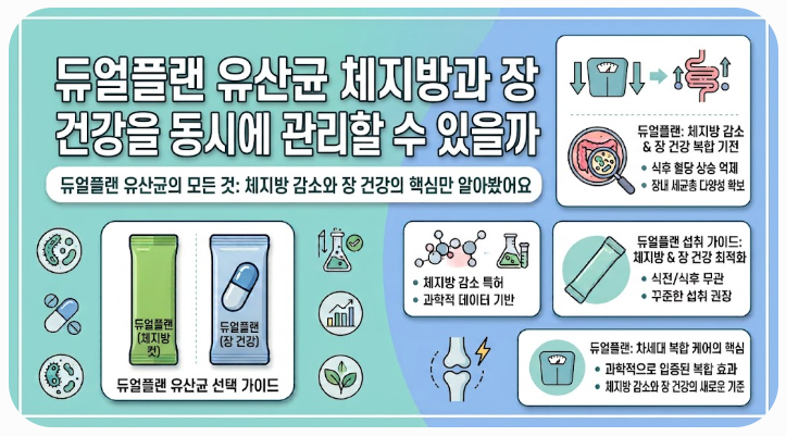 듀얼플랜 유산균 체지방과 장 건강을 동시에 관리할 수 있을까