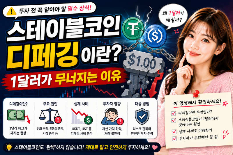 스테이블코인 디페깅이란? 1달러가 무너지는 이유