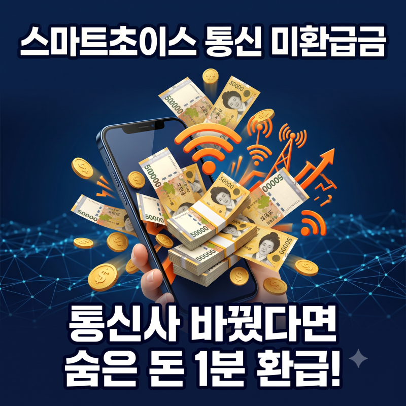 "통신사 바꿨다면 필수 확인!" 스마트초이스 통신 미환급금 조회 및 계좌 환급법 (1분 컷)